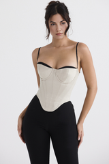 Corset Vyva Modelador Manuela com barbatanas frontais e semi bojo