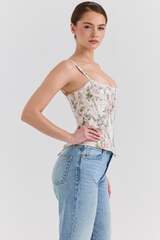 Corset Vyva Modelador Sara estilo vintage com laço nas costas