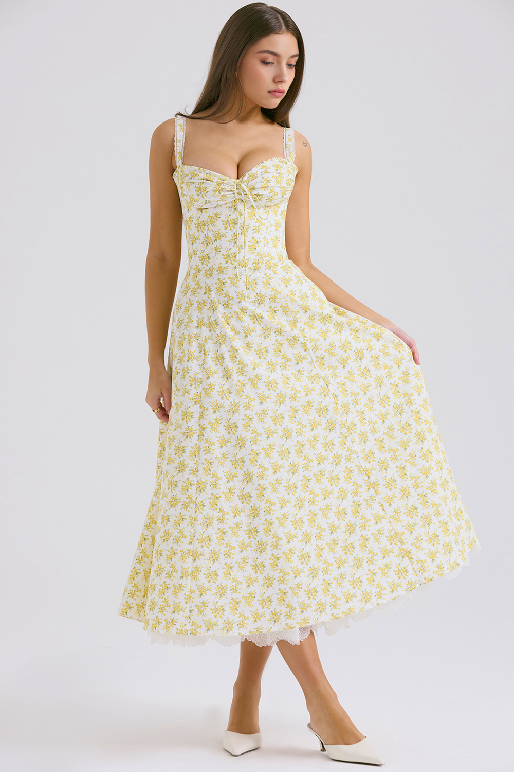 Vestido Vyva Bustier Renda Bruna