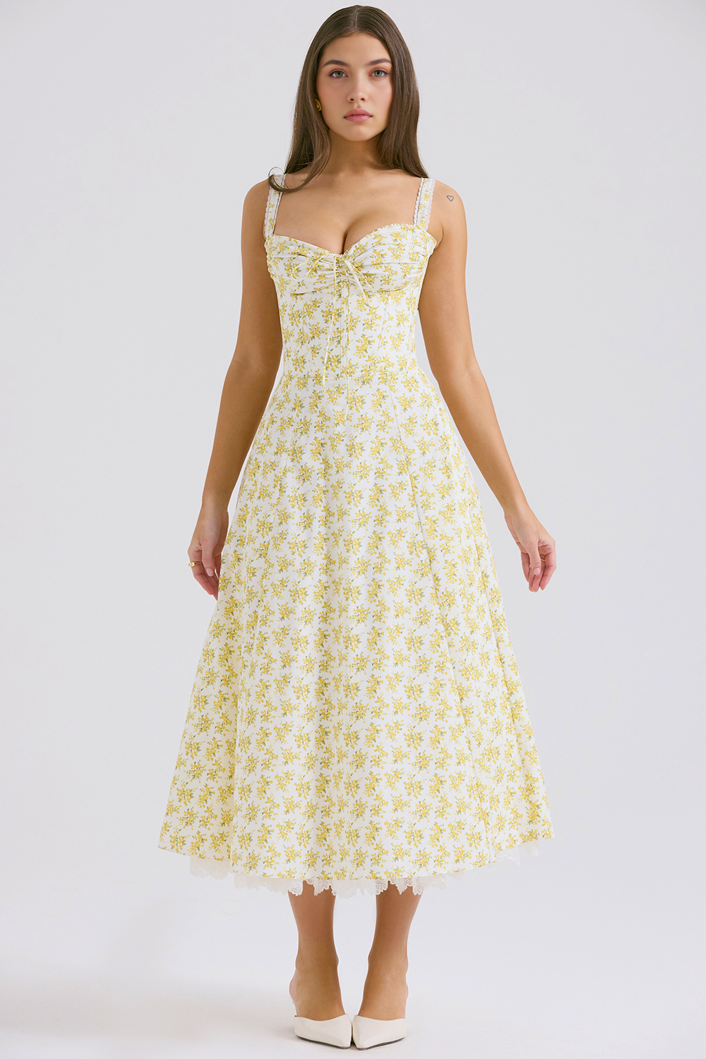 Vestido Vyva Bustier Renda Bruna
