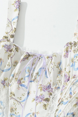 Detalhe da renda delicada na cintura do Vestido Vyva Giorgia