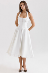 Detalhe do busto sem bojo do Vestido Vyva Bustier Mariana