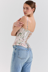 Detalhe do laço nas costas do Corset Vyva Sara modelador