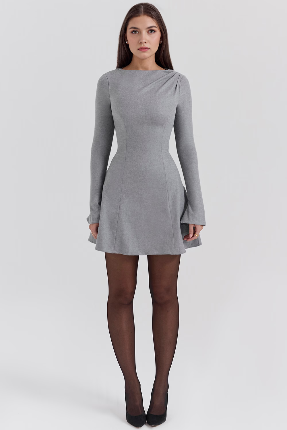 Vestido Vyva Manga Longa Bianca