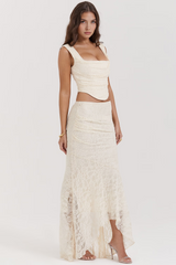 Saia em renda forrada do Conjunto Vyva Bustier Serena