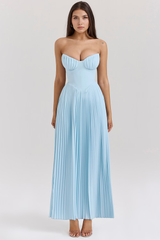 Vestido Bustier Alice em poliéster com modelagem acinturada