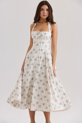 Vestido Vyva Bustier Elisa elegante em poliéster com ajuste na nuca