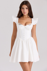 Vestido Vyva Curto Helena sofisticado para casamentos e ocasiões especiais