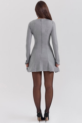 Vestido Vyva Manga Longa Bianca sofisticado com mangas longas