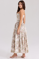 Vestido Vyva Modelador Ster elegante com estampa floral e saia plissada