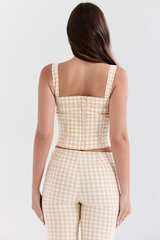 Vista traseira do Corset Vyva Modelador Emilia com caimento ajustado