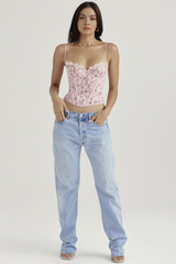 Corset Vyva Renda Samantha Rosa